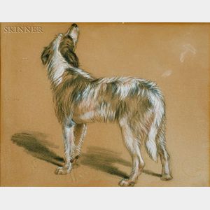 Attributed to Sir Edwin Landseer (British, 1802-1873) Sketch of a Dog