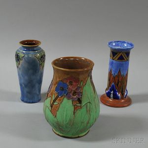 Three English Pottery Vases
