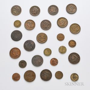 Twenty-six Large and Small Cents