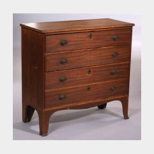 Federal Cherry and Mahogany Inlaid Chest of Drawers