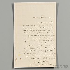 Gottschalk, Louis M. (1829-1869) Autograph Letter Signed.