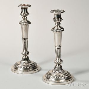 Pair of George III Sterling Silver Candlesticks