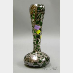 Sterling Silver Overlay Vase