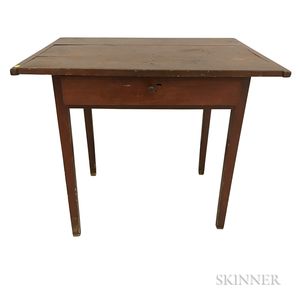 Country Red-stained Maple Tavern Table