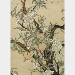 Edna Hibel (American, b. 1917) The Peach Tree