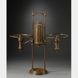 Double Student Lamp Attributed to Tiffany Studios