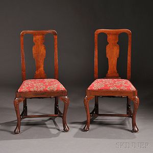 Six Queen Anne-style Mahogany Side Chairs