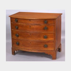 Federal Cherry Swell Front Chest of Drawers