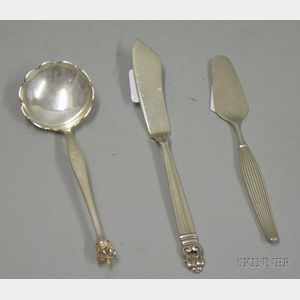 Three Danish-style Sterling Silver Table Items