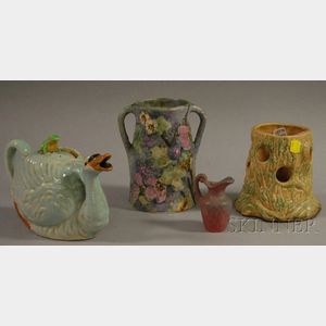 Four Assorted Art Pottery Items
