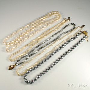Five Strands of Cultured Pearls