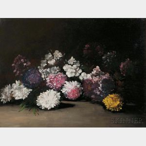 Germain-Théodore Ribot (French, 1845-1893) Chrysanthemums