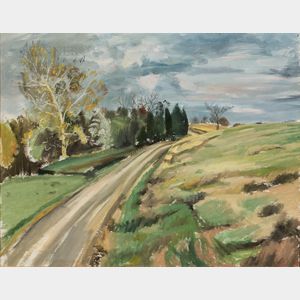 John Hansegger (American, 1908-1989) Landscape with Open Fields