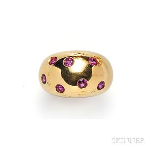 18kt Gold, Ruby, and Diamond Ring, Chantecler
