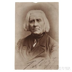 Liszt, Franz (1811-1886) Signed Photograph.