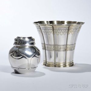 Two Pieces of Danish Sterling Silver Tableware