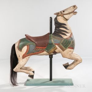 Carved and Painted Carousel Horse Figure