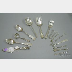 Approximately Fourteen Sterling Silver Serving Pieces