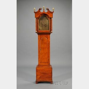 Chippendale Cherry Tall Clock by Levi & Abel Hutchins