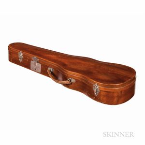 French Mahogany Shaped Violin Case for Charles Brugère, c. 1900