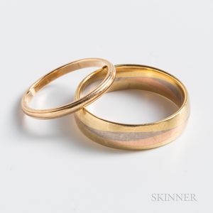 Two 14kt Gold Bands