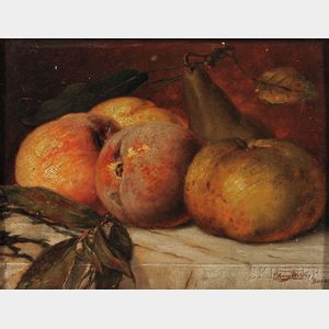 Franz Molitor (German, 1857-1929) Still Life with Fruit