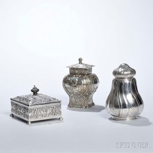 Three Pieces of German .800 Silver Tableware