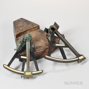 Two 19th Century New York 12-inch Ebony Octants