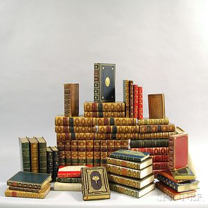 Decorative Bindings, Sets, Fifty-six Leather-bound Volumes: