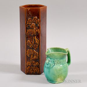 Clara L. Poitton Pottery Toby Jug and a Haeger Art Pottery Vase