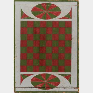 Painted Checkers Game Board