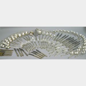 Approximately 107-piece Reed & Barton Sterling Silver Silver Wheat Pattern Flatware Service.
