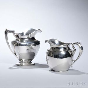 Two American Sterling Silver Pitchers