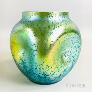 Loetz-type Iridescent Art Glass Vase