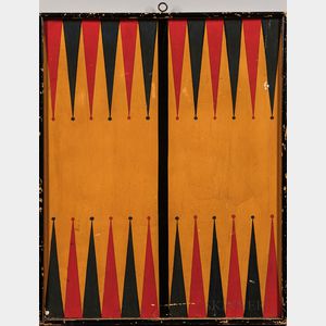 Two-sided Painted Checkers and Backgammon Game Board