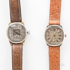 Two Illinois Watch Co. "Major" Wristwatches