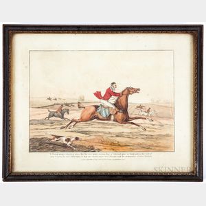 Set of Seven Hand-colored Hunting Lithographs
