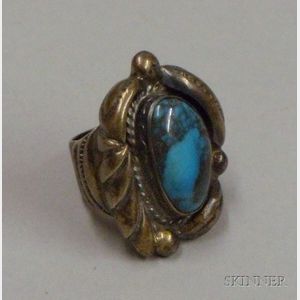Navajo Ring with Turquoise Stone
