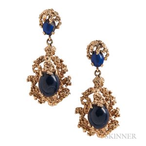 14kt Gold and Sodalite Earrings