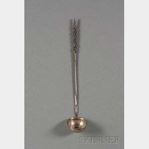 Georgian Silver and Baleen Handled Toddy Ladle