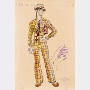 Hein Heckroth (German, 1901-1970) Costume Design for Rush Hour