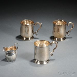 Three George V Sterling Silver Mugs