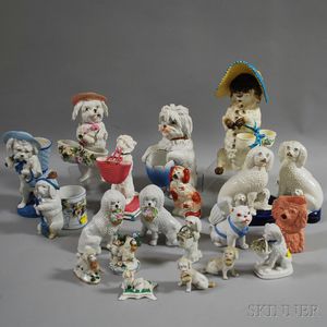 Twenty Ceramic Dog Figures