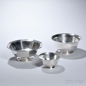 Three American Sterling Silver Bowls