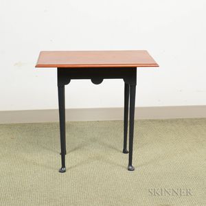 Eldred Wheeler Queen Anne-style Black-painted Maple Tea Table