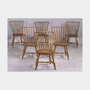 Set of Six Rod-back Windsor Dining Chairs