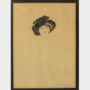 Paul César Helleu (French, 1859-1927) Woman in a Hat