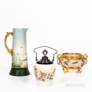 Three Pieces of Glass and Ceramic Tableware
