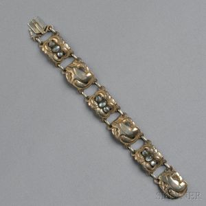 .830 Silver and Moonstone Bracelet, Georg Jensen