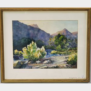 Jacob Howard Euston (American, 1892-1965) Mountain River Landscape.